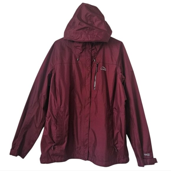 L.L. Bean Burgundy Trail Model Rain Jacket Size XL - Picture 7 of 14